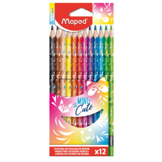 Creioane colorate 12culori/set, Mini Cute Maped