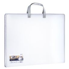 Servieta plastic alb, pentru portofoliu pictura, 440x350x35mm, Deli