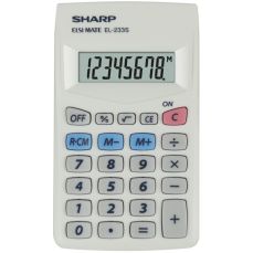 Calculator de buzunar 8 digit, alb, EL-233S Sharp