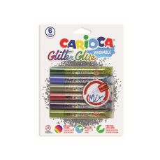 Adeziv lichid glitter 6 tuburi, 10.5ml/tub, Glitter Glue Mix CARIOCA