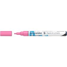 Permanent marker cu vopsea acrilica, roz pastel, varf 2,0 mm, Paint-It 310 Schneider