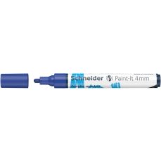 Permanent marker cu vopsea acrilica, albastru, varf 4,0 mm, Paint-It 320 Schneider