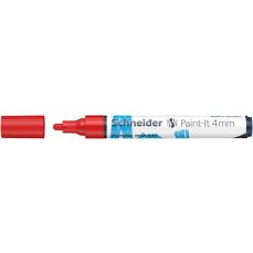 Permanent marker cu vopsea acrilica, rosu, varf 4,0 mm, Paint-It 320 Schneider