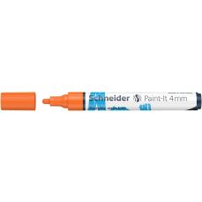 Permanent marker cu vopsea acrilica, portocaliu, varf 4,0 mm, Paint-It 320 Schneider