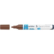 Permanent marker cu vopsea acrilica, maro, varf 4,0 mm, Paint-It 320 Schneider