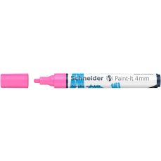Permanent marker cu vopsea acrilica, roz, varf 4,0 mm, Paint-It 320 Schneider
