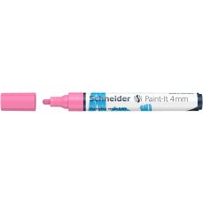 Permanent marker cu vopsea acrilica, roz pal, varf 4,0 mm, Paint-It 320 Schneider