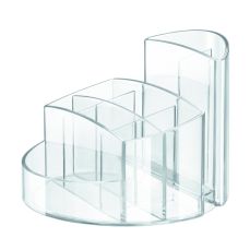 Suport accesorii birou, transparent cristal, Rondo Han