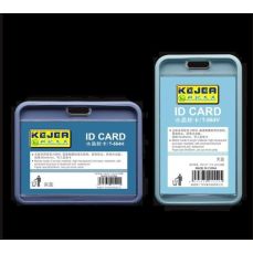 Ecuson plastic flexibil pentru carduri, orizontal, albastru, 85x54mm, 5buc/set, Kejea