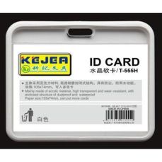 Ecuson plastic flexibil pentru carduri, orizontal, alb, 105x74mm, 5buc/set, Kejea