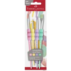 Pensule, par sintetic, soft touch pastel, 4buc/set, FC481620 Faber Castell