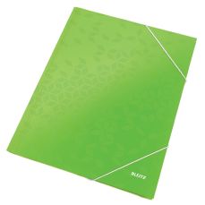 Mapa din carton cu elastic A4, verde, 39820054 Leitz Wow
