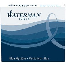 Patroane scurte, cerneala albastra(Mysterious Blue) permanenta, 6buc/set, S0111000 Waterman