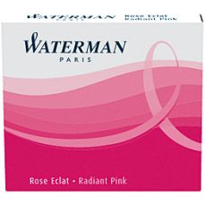 Patroane scurte, cerneala roz(Radiant Pink) permanenta, 6buc/set, S0110960 Waterman