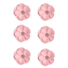Flori decorative autoadezive din hartie Clematis, roz, 6buc/set, 252012 GP