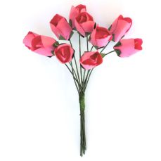 Flori decorative din hartie Lalele roz, 10buc/set, 252001 GP