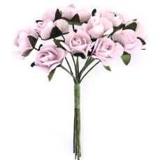 Flori decorative din hartie Trandafiri roz, 12buc/set, 252006 GP