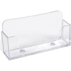 Suport plastic transparent de birou pentru 50 carti vizita Exacompta EX71058D