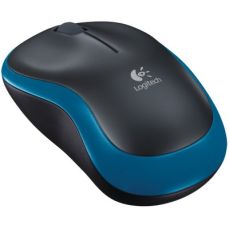 Mouse optic, wireless, negru/albastru, 3 butoane si 1 scroll, M185 Logitech