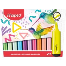 Textmarker 12 culori/set, Fluo Peps Maped