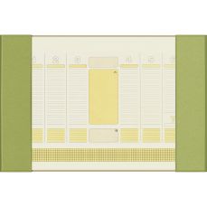 Mapa birou piele ecologica cu planner, 560mm x 380mm, apple green, Alicante Precision