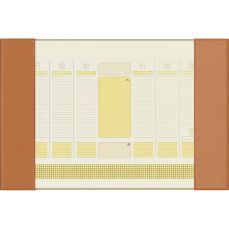 Mapa birou piele ecologica cu planner, 560mm x 380mm, orange, Alicante Precision