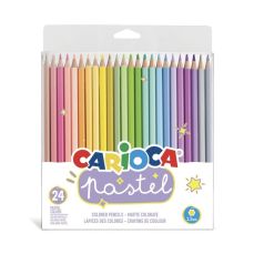 Creioane colorate 24 culori pastel/set, 43310 Carioca