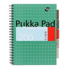 Caiet cu spira A4, 100file, dictando, 5 separatoare, Metallic Project Book PUKKA PAD