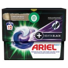 Detergent capsule gel pentru tesaturi, 12buc/cutie, All in 1 Revita Black Ariel