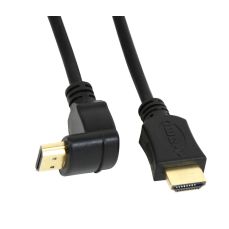 Cablu HDMI-HDMI unghi 90 grade, 4K, 5m, negru, OCHK54 Omega