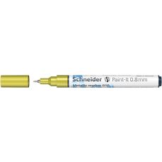 Permanent marker cu vopsea acrilica, galben metalizat, varf 0,8mm, Paint-It 010 Schneider - PMK046