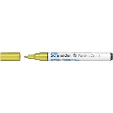 Permanent marker cu vopsea acrilica, galben metalizat, varf 2,0 mm, Paint-It 011 Schneider - PMK034