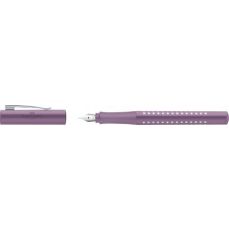 Stilou corp violet metalizat, varf F, Sparkle Faber Castell - FC140880