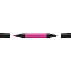 Marker pe baza de apa, roz purpuriu mediu 125, 2 varfuri, Pitt Artist Pen Dual Faber Castell-FC16212