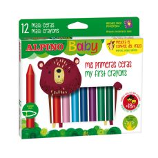 Creioane colorate cerate 12culori/set, MS-DA000060 Baby ALPINO