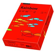 Hartie copiator A4, 80g, colorata in masa rosu intens, Rainbow 28