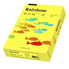 Carton copiator A4, 160g, colorat in masa galben, Rainbow 16