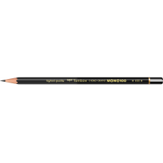 Creion fara guma, 6B, Grafit MONO 100 Black Tombow