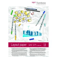 Hartie Semitransparenta pentru Grafica si Acuarela A4 Layout Paper, 75 coli, 75g/mp, Tombow