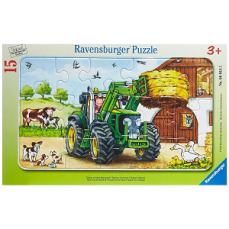 Puzzle, Tractor la Ferma, 15 piese, Ravensburger