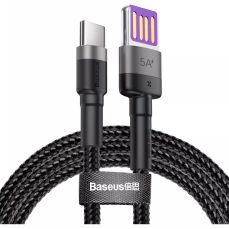 Cablu de date USB / USB-C, 1m, negru, Cafule Baseus