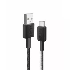 Cablu de date USB / USB-C, 0,9m, negru, 322 Anker
