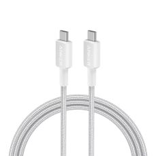 Cablu de date USB-C / USB-C, 0,9m, alb, 322 Anker