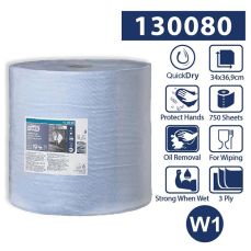 Prosop hartie albastra industriala, 3 str, 255m, Tork 130080