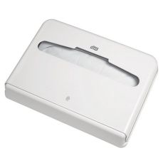 Dispenser din plastic alb pentru acoperitoare colac wc, Tork 344080