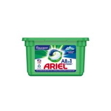 Detergent capsule gel pentru tesaturi, 12buc/cutie, All in 1 Mountain Spring Ariel