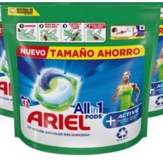 Detergent capsule gel pentru tesaturi, 43buc/cutie, All in 1 Active Ariel 55058