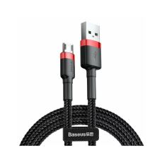 Cablu de date USB / microUSB, 1.5A, 2m, negru/rosu, Cafule Baseus