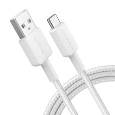 Cablu de date USB / USB-C, 1,8m, alb, 322 Anker