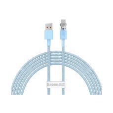 Cablu de date USB / USB-C, 100W, 6A, 1m, incarcare rapida, albastru deschis, Explorer Baseus